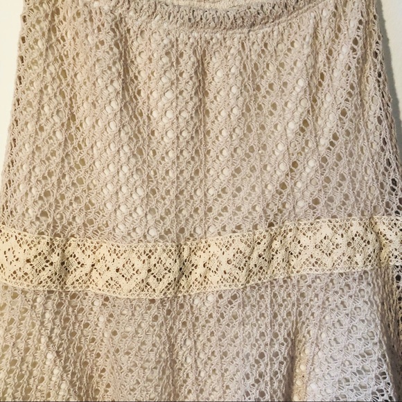 Cream Crocheted Skirt - Picture 2 of 6